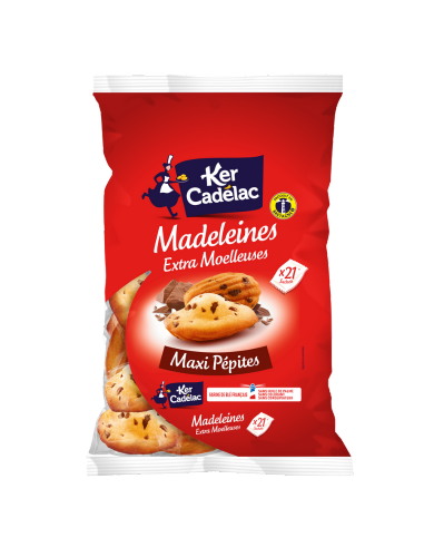 Madeleines Extra Moelleuses aux Maxi Pépites de chocolat | Ker Cadélac