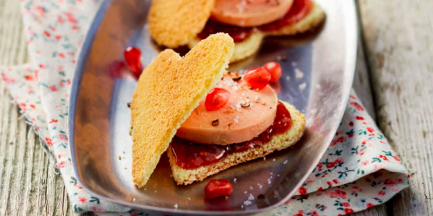 CŒURS DE QUATRE-QUARTS CRAQUANT ET FOIE GRAS