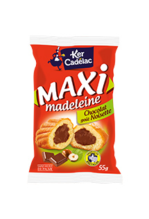 MAXI MADELEINE CŒUR CHOCOLAT GOÛT NOISETTE