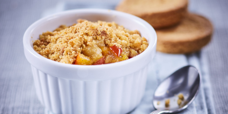 CRUMBLE POTIMARRON, POMMES ET ÉPICES