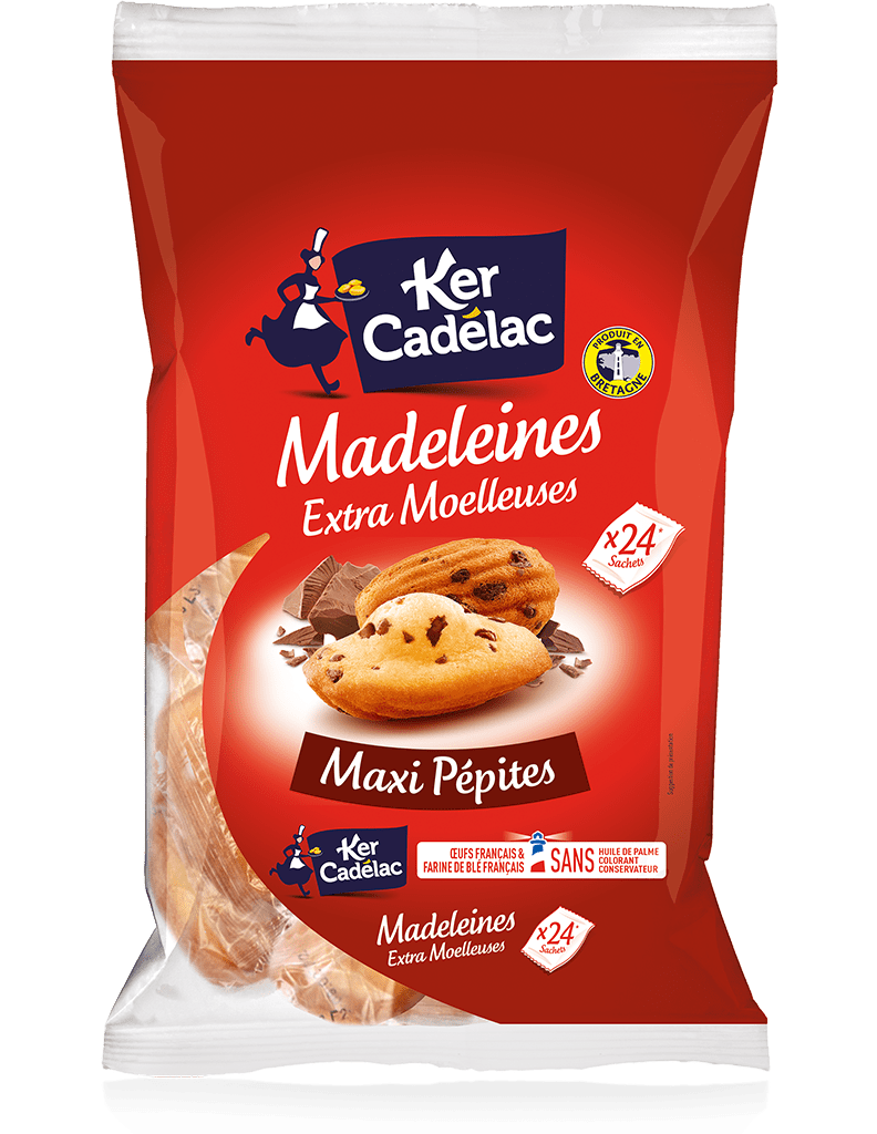 Madeleines Extra Moelleuses aux Maxi Pépites de chocolat | Ker Cadélac