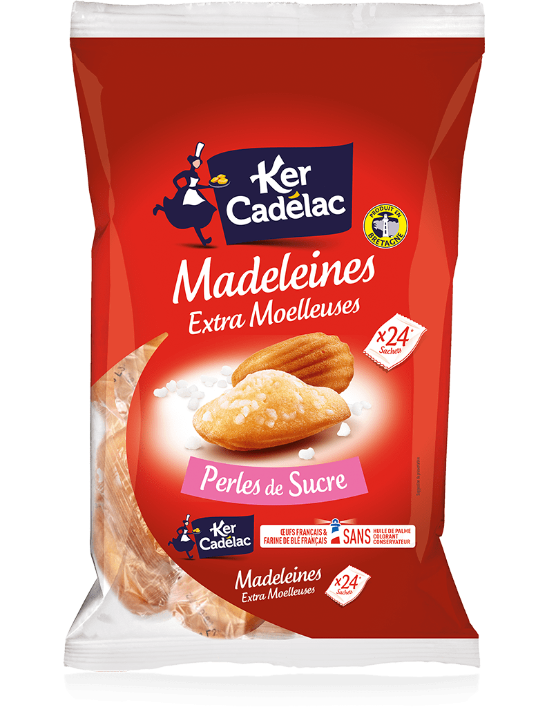 Madeleines Extra Moelleuses aux perles de sucre | Ker Cadélac