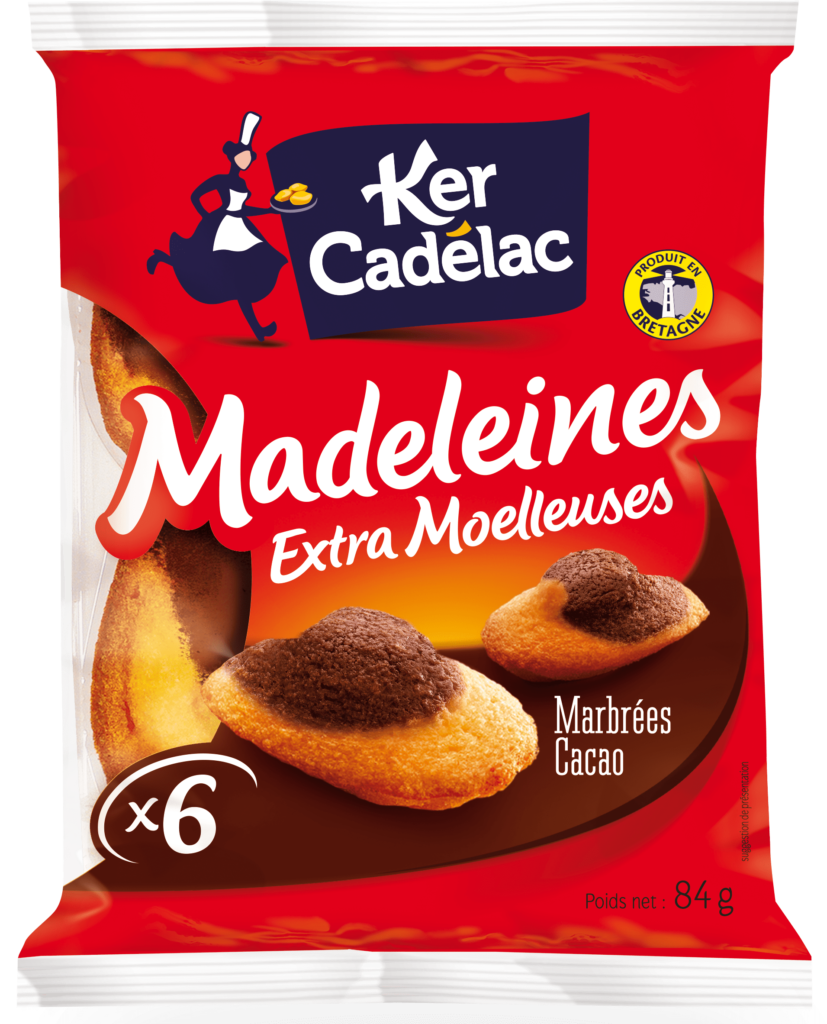 Madeleines Extra Moelleuses marbrées en barquette | Ker Cadélac