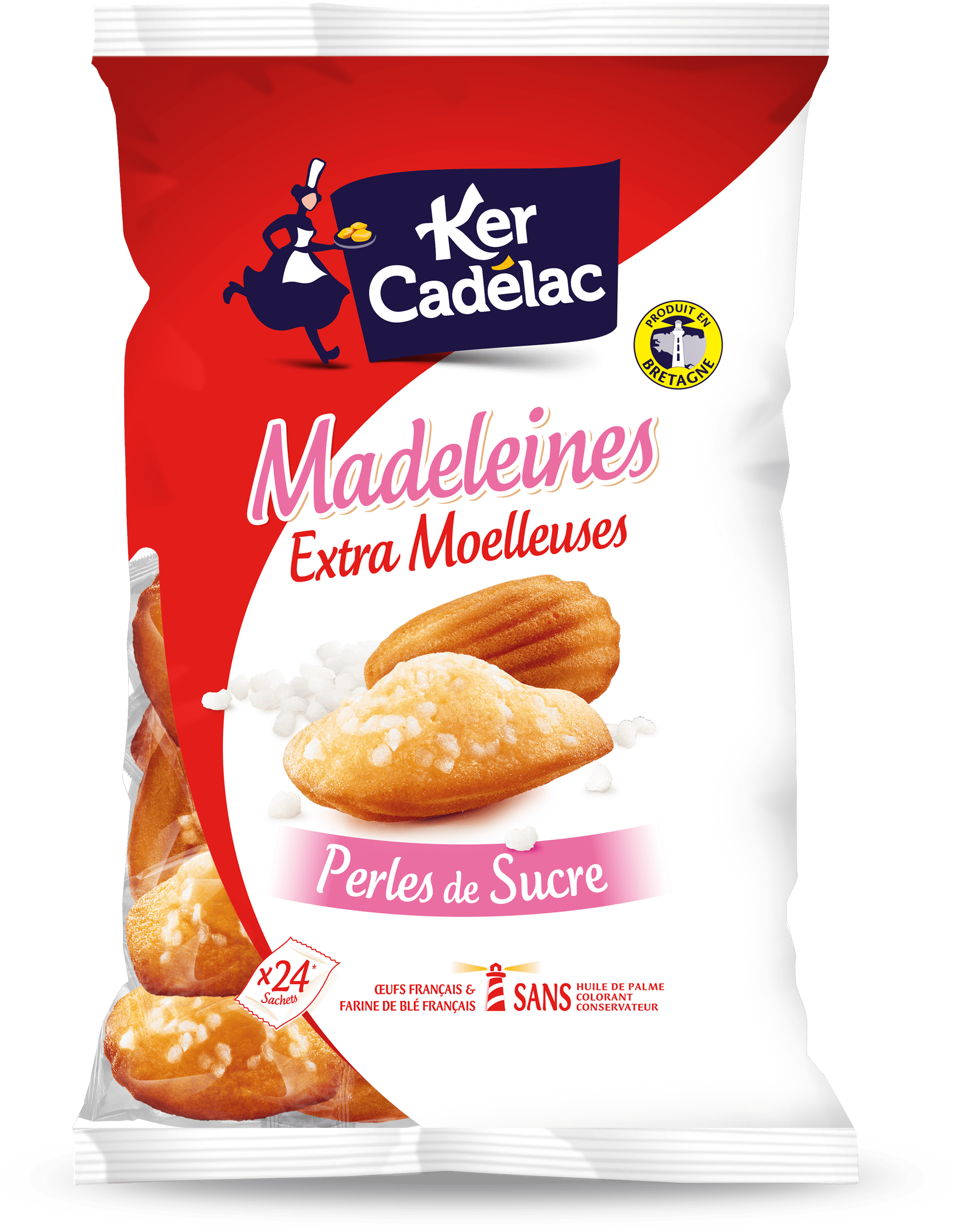 Madeleines Extra Moelleuses aux perles de sucre | Ker Cadélac