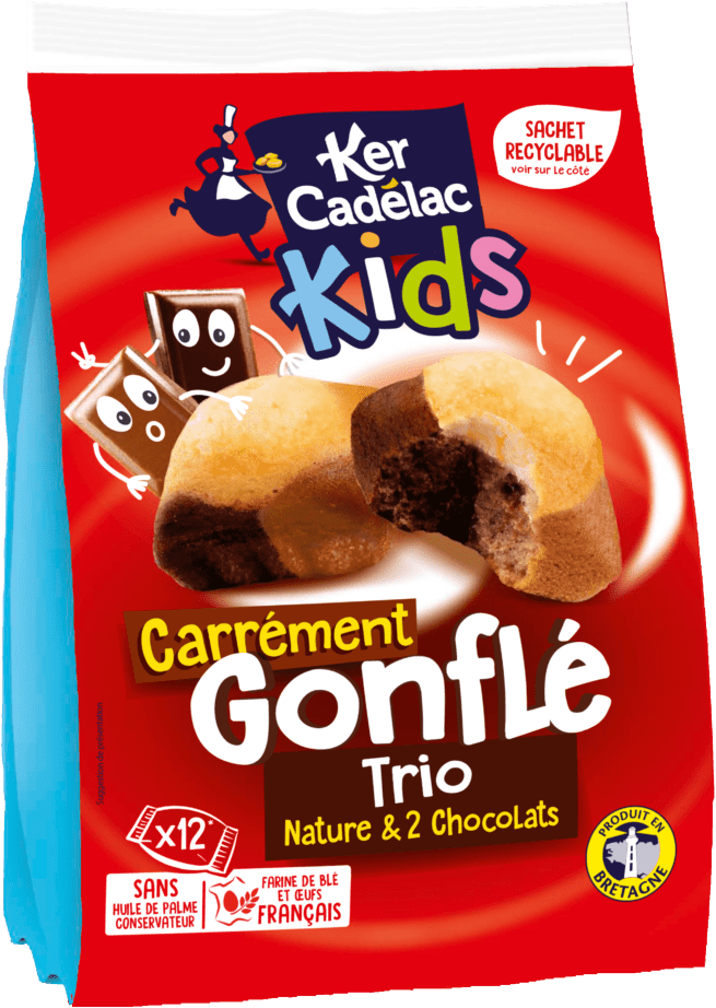 Carrément Gonflé Trio : Nature et 2 chocolats | Ker Cadélac